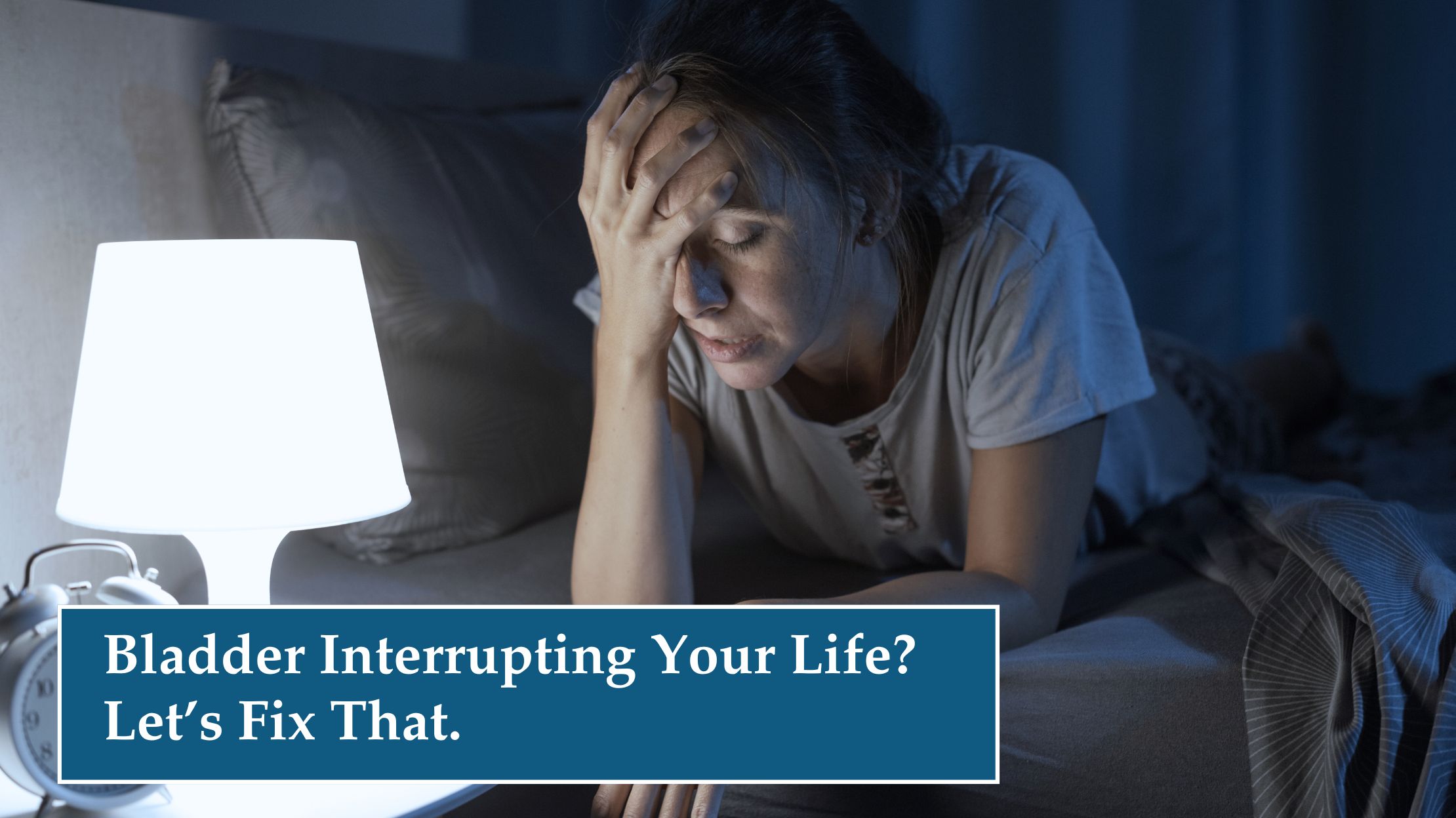 A woman wanting to wake up less. Using EMTT to improve bladder control and reduce frequent nighttime urination. EMTT helps strengthen pelvic floor muscles, improve nerve signaling, and enhance bladder function for better sleep and quality of life.