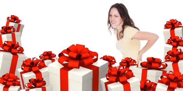 Wrapping Gifts Back Pain